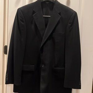 PRONTO UOMO SOLID BLACK CASHMERE JACKET, 46 Regular